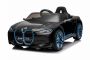 BMW i4 Elektromos játékautó ,fekete, 2,4 GHz-es  távirányító, USB / AUX / Bluetooth csatlakozás, lengéscsillapított hátsó felfüggesztés , 12V akkumulátor, LED világítás, 2 X MOTOR, EREDETI licensz