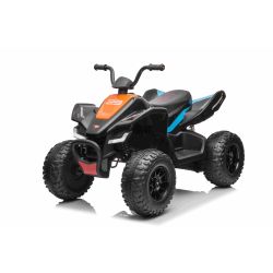 Licencelt elektromos quad McLaren Racing MCL 12V 4X4, fekete, puha EVA kerekek, TÁVIRÁNYÍTÓ, bőrülés, rugózott hátsó tengely, 4 x 35 W-os motor, LED lámpák, 12V10Ah akkumulátor